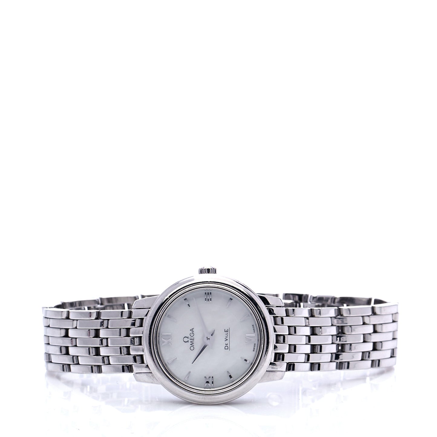 Stainless Steel Mother of Pearl 24mm De Ville Prestige Quartz Watch 424.10.24.60.05.001