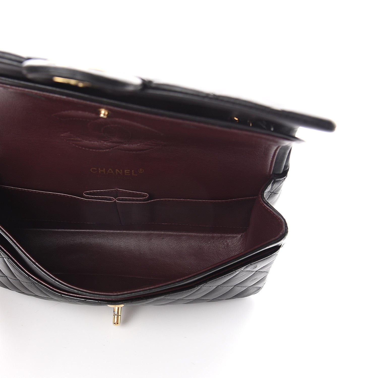 Chanel Lambskin Quilted Medium Double Flap Black 4 of 9
