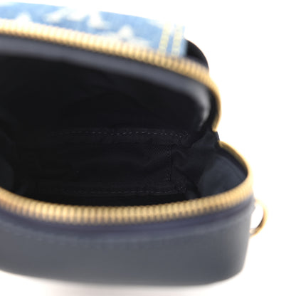 Louis Vuitton X NIGO Denim Monogram Flat Double Phone Pouch 5 of 9