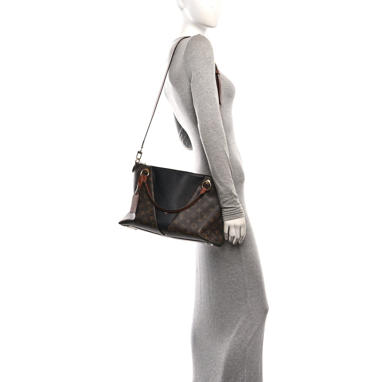 Louis Vuitton Monogram V Tote MM Black 2 of 9