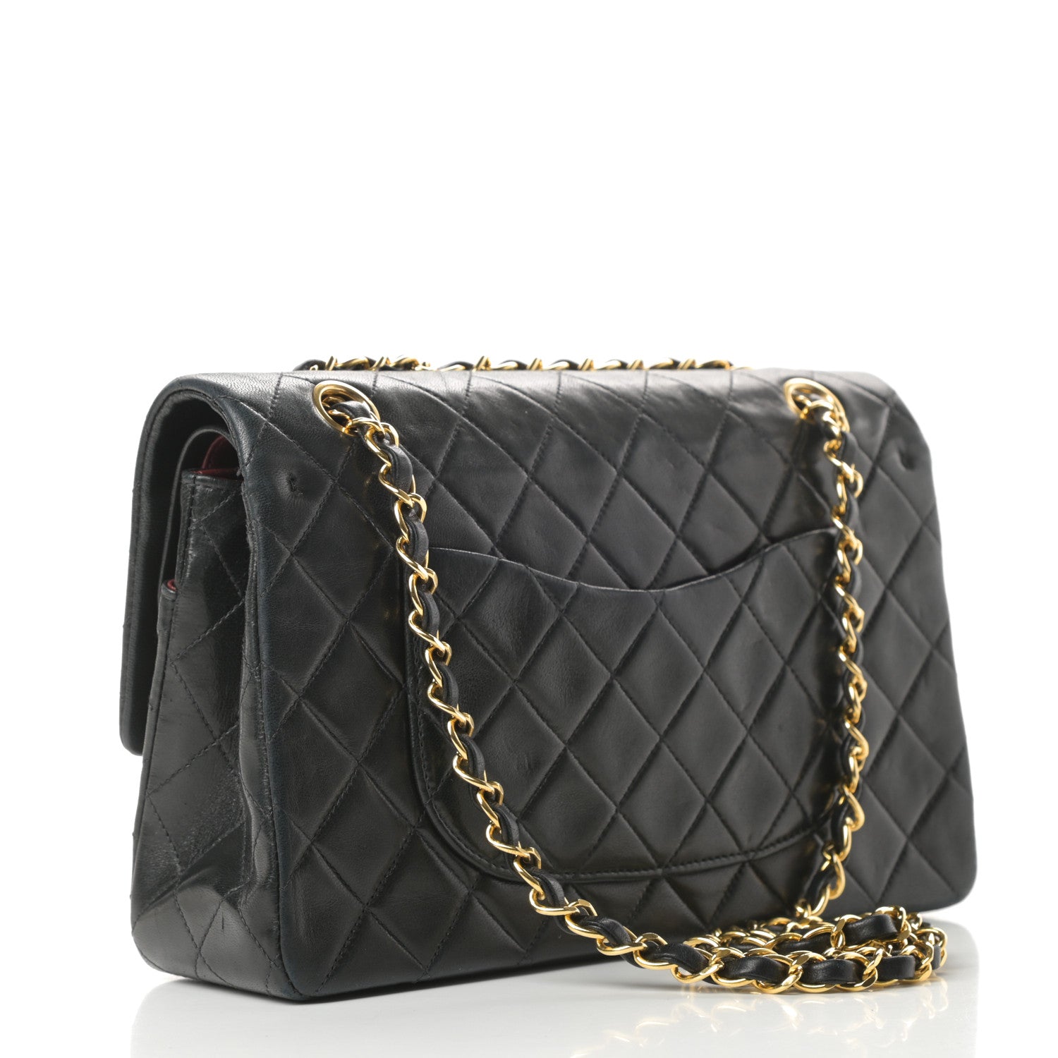Chanel Lambskin Quilted Medium Double Flap Black 3 of 20