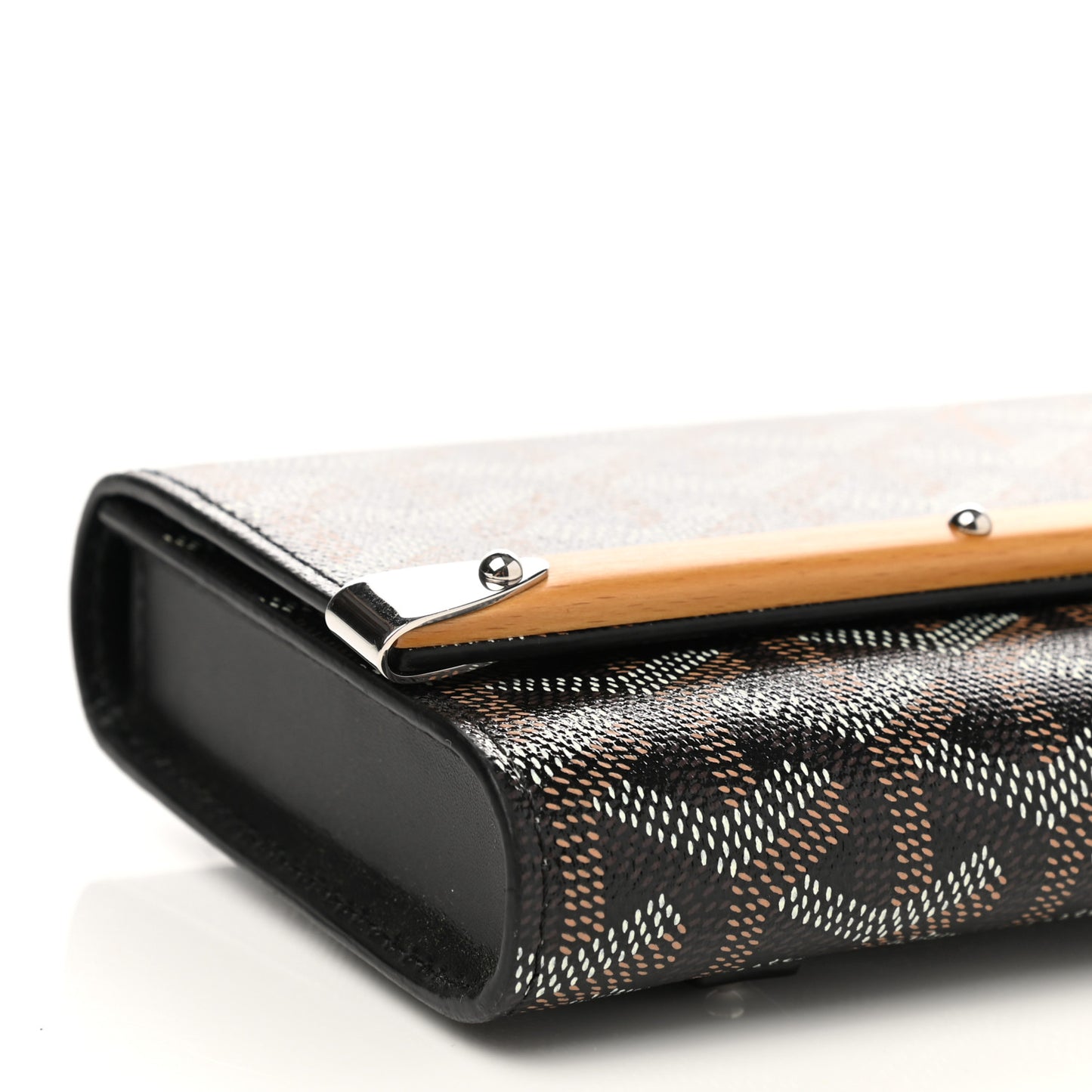 Goyardine Monte Carlo Bois Clutch Black