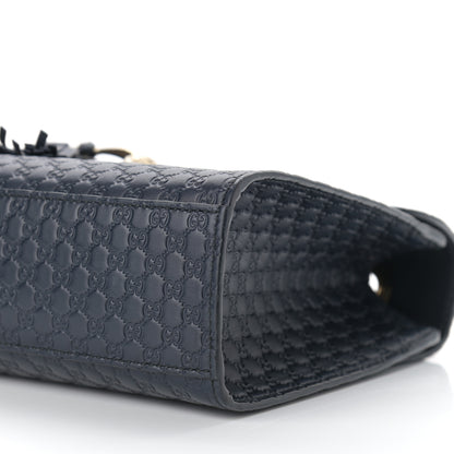 Gucci Soft Microguccissima Medium Emily Chain Shoulder Bag Blue 10 of 14