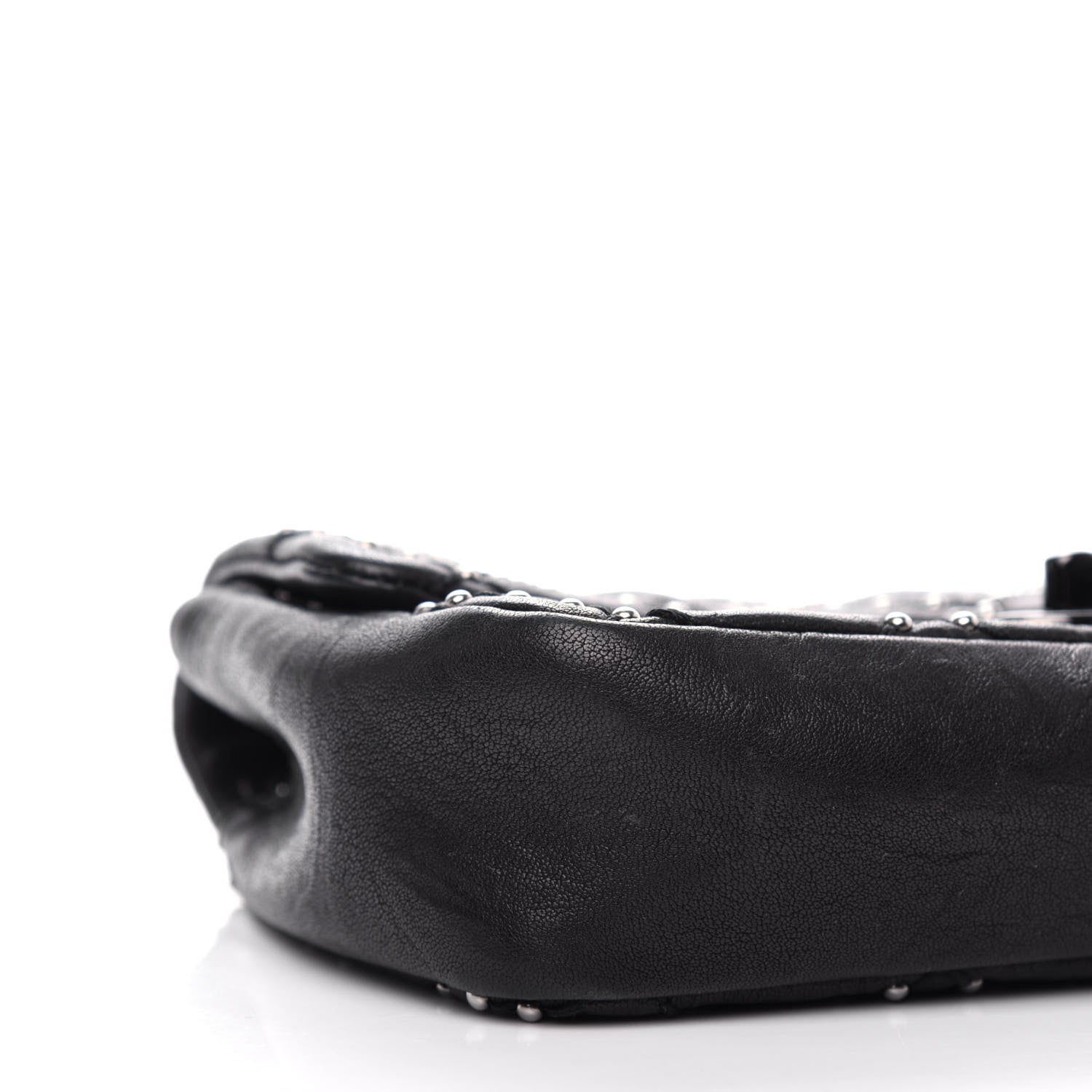 Chanel Washed Lambskin Studded Small Metal Beauty Flap Black 8 of 10