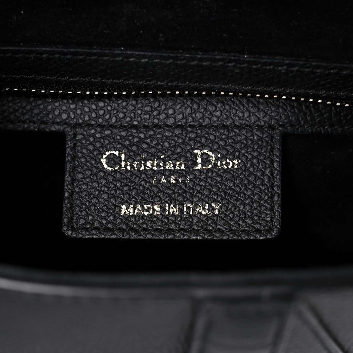 Grained Calfskin Saddle Bag Black