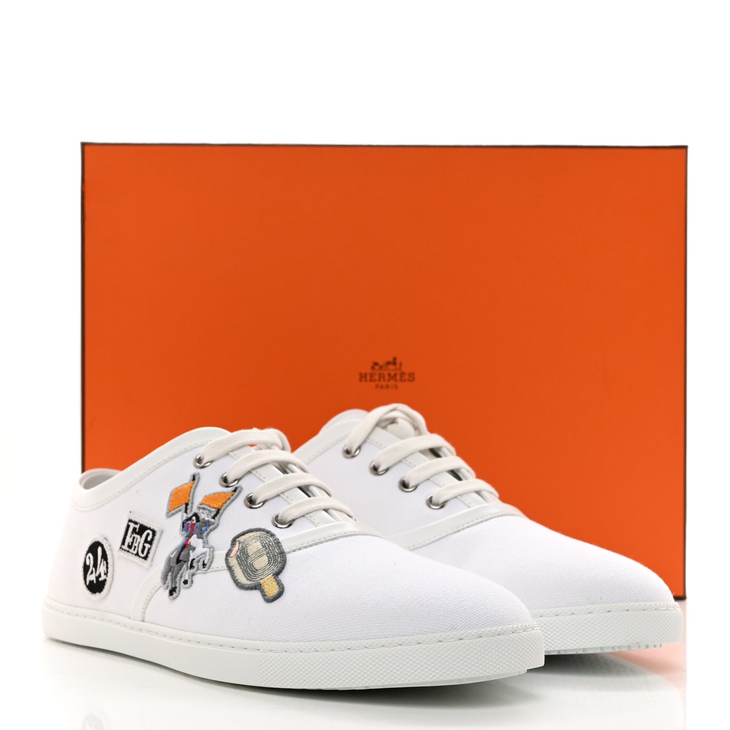 Canvas Embroidered Innocent Sneakers 41 White