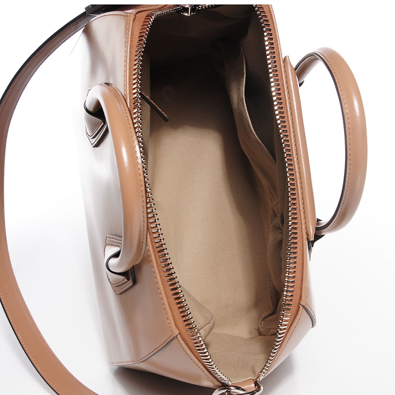 Givenchy Shiny Lord Calfskin Medium Antigona Dark Beige 5 of 7