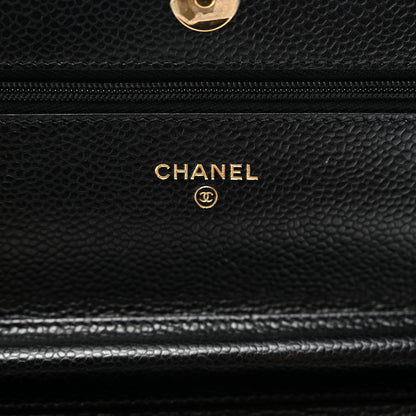 Chanel Caviar Quilted Wallet On Chain WOC Black 6 of 12