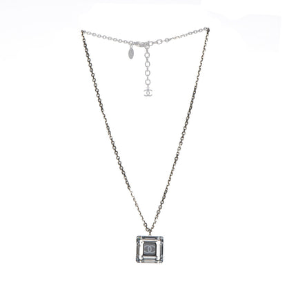 Chanel Lucite CC Square Charm Necklace 3 of 6