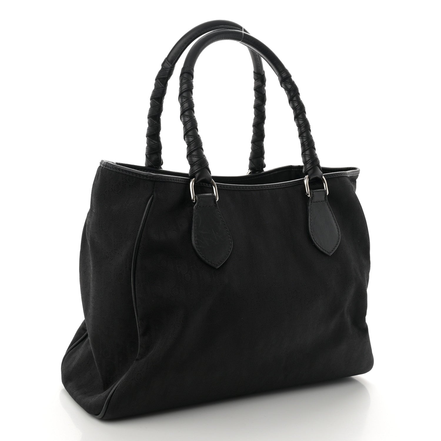 Christian Dior Nylon Monogram Medium Lovely Tote Black 3 of 10