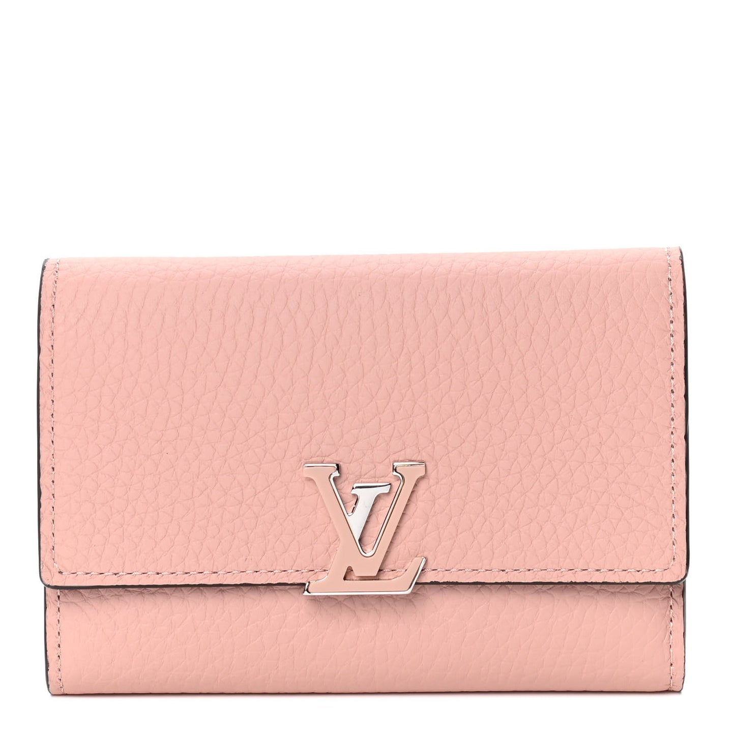 Taurillon Capucines Compact Wallet Magnolia