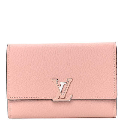 Louis Vuitton Taurillon Capucines Compact Wallet Magnolia 1 of 4