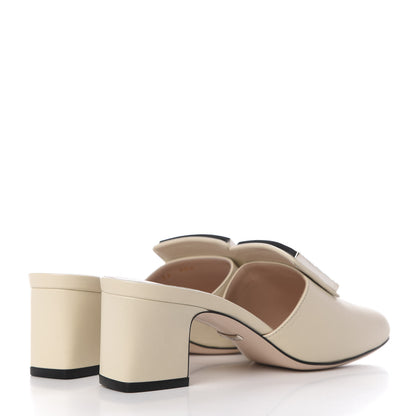 Gucci Malaga Kid Crystal Square G Madelyn Mules 36 Vintage White 4 of 10