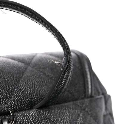 Chanel Metallic Caviar Quilted Filigree Backpack Dark Silver 9 of 11