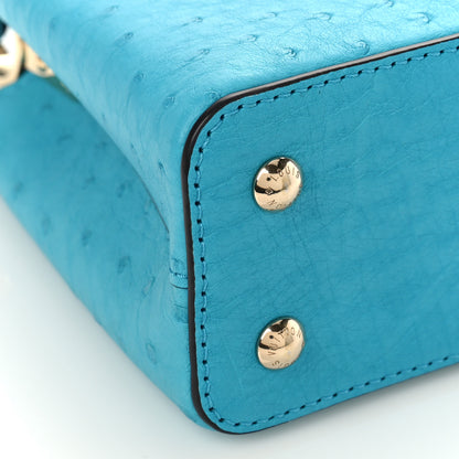 Louis Vuitton Ostrich Capucines Mini Candy Blue 8 of 9