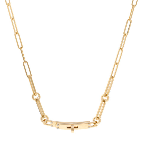 18K Yellow Gold Diamond Kelly Chaine Choker Necklace