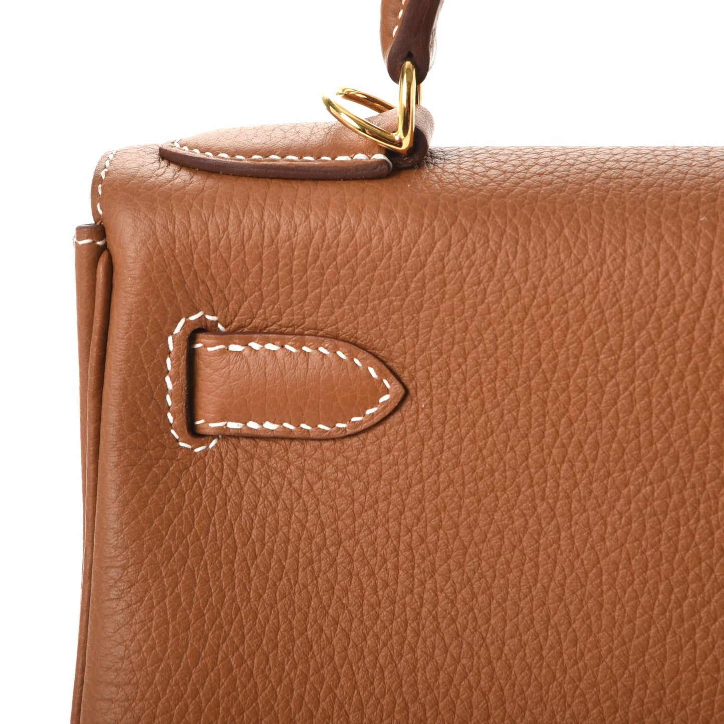 Taurillon Clemence Retourne Horseshoe Kelly 28 Gold