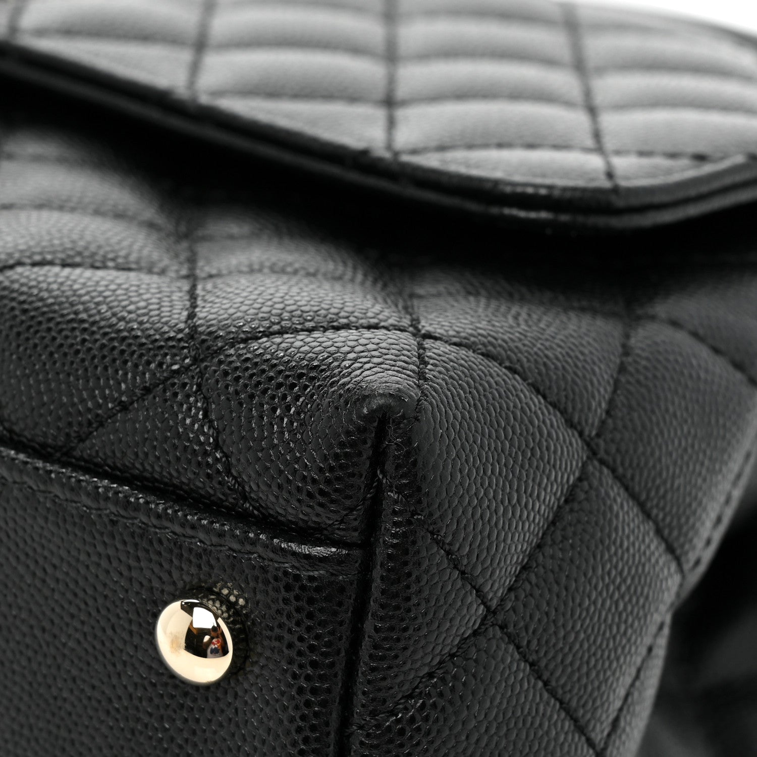 Chanel Caviar Quilted Small Coco Handle Flap Black 13 of 14
