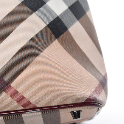 Burberry Patent Nova Check Shopper Tote Red 19 of 27