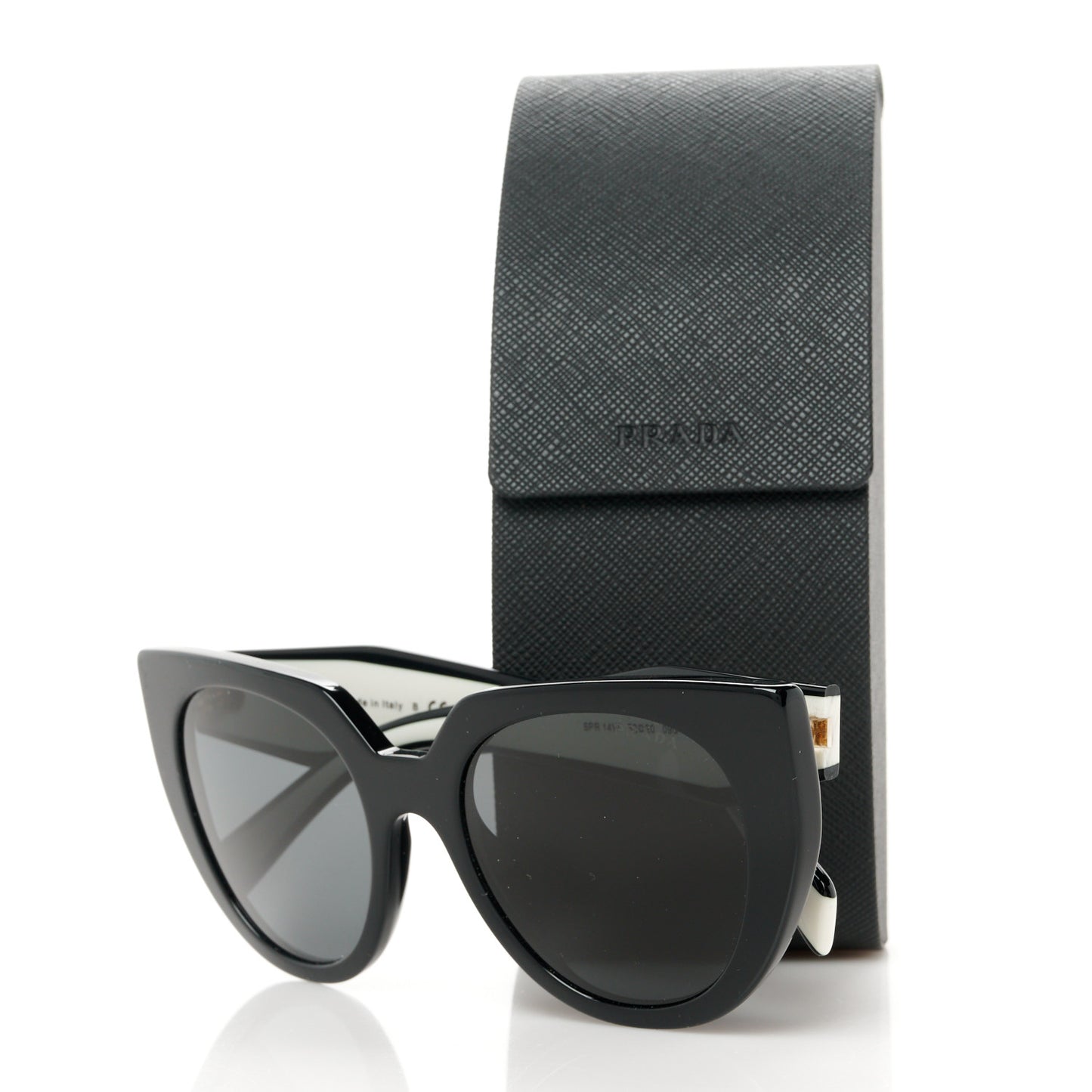 Acetate Sunglasses SPR 14W Black White