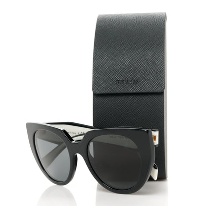 Prada Acetate Sunglasses SPR 14W Black White 8 of 8