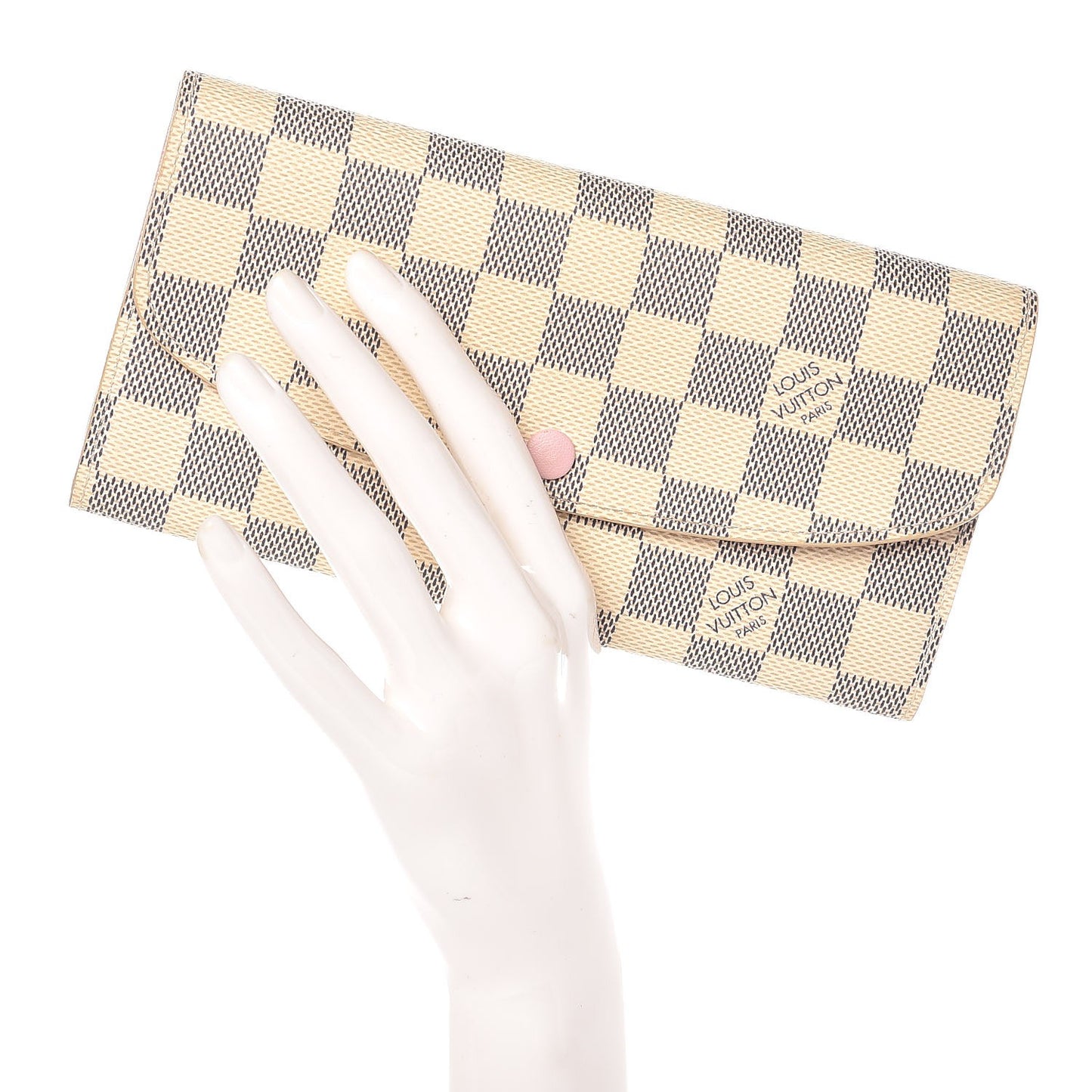 Damier Azur Emilie Wallet Rose Ballerine