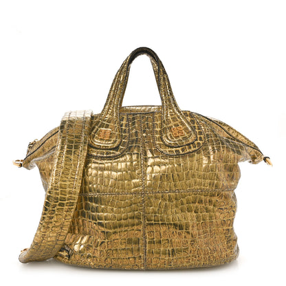 Givenchy Calfskin Crocodile Embossed Medium Nightingale Gold 1 of 10