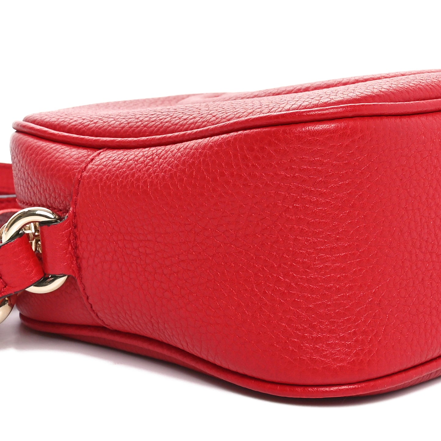 Pebbled Calfskin Small Soho Disco Bag Tabasco Red