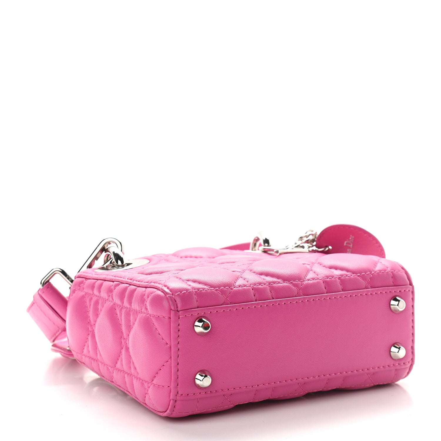 Christian Dior Lambskin Cannage Micro Lady Dior Pink 4 of 8