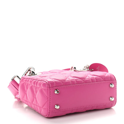 Christian Dior Lambskin Cannage Micro Lady Dior Pink 4 of 8