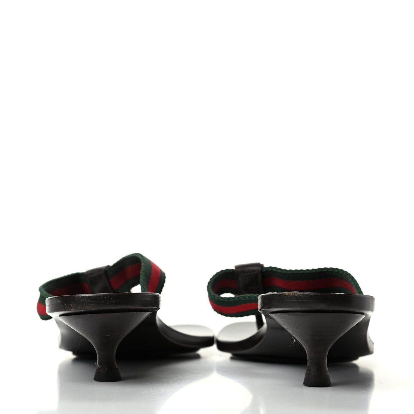 Nylon Calfskin Web Womens Thong Low Heel Sandals 6.5 Green Red Cocoa