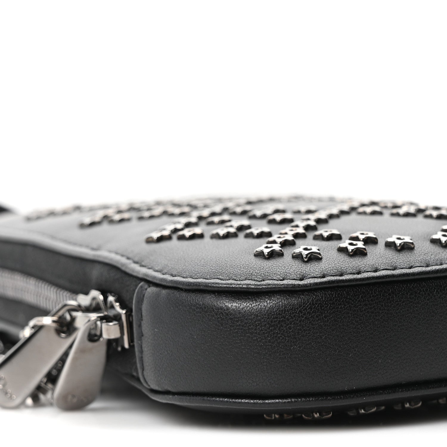 Christian Dior Lambskin Cannage Lucky Star Studded Lady Dior Phone Holder  Black 9 of 10