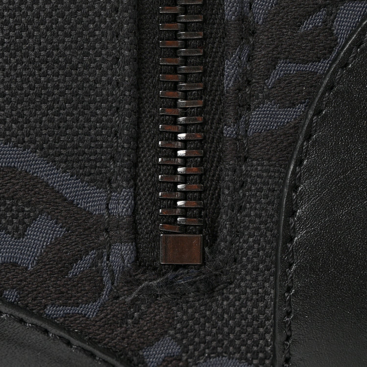 Fendi Vitello Fabric Jacquard Karligraphy Embroidered Womens Combat Boots 37 Black 8 of 9