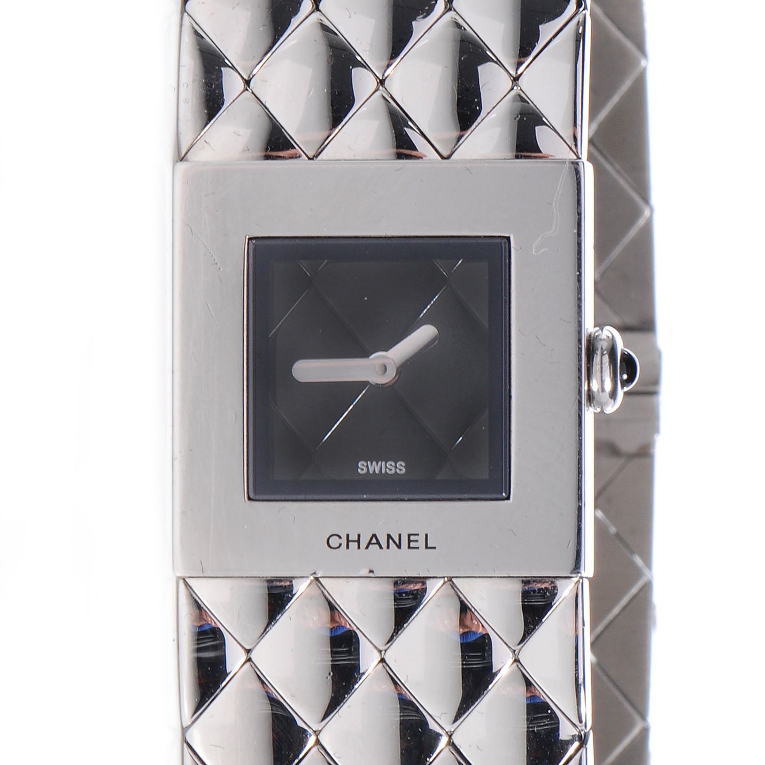 Chanel Stainless Steel Quilted Matelasse 18mm Quartz Watch 1 of 7