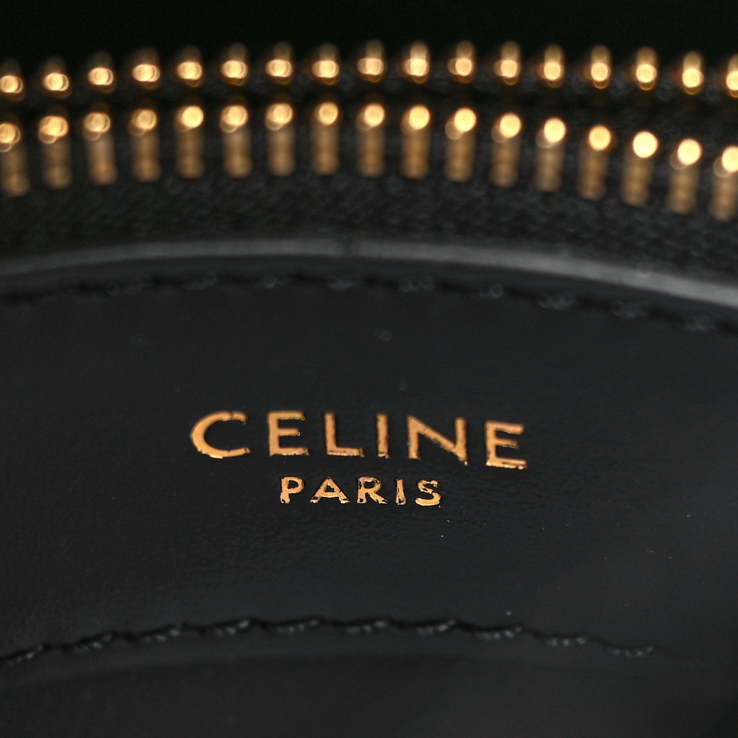 Celine Shiny Calfskin Triomphe Bucket Bag Black 6 of 11