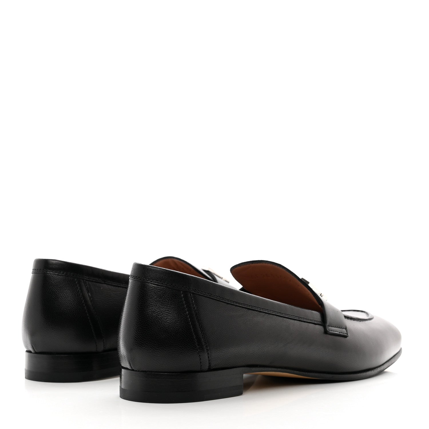Hermes Goatskin Womens Paris Loafers 40 Black 4 of 9