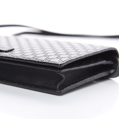 Gucci Microguccissima Crossbody Wallet Black 8 of 10