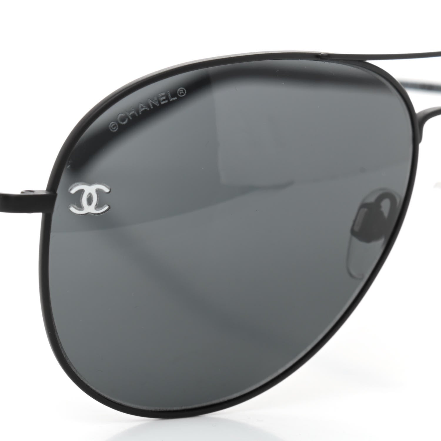 Chanel Aviator CC Sunglasses 1489-T-Q Black 5 of 6