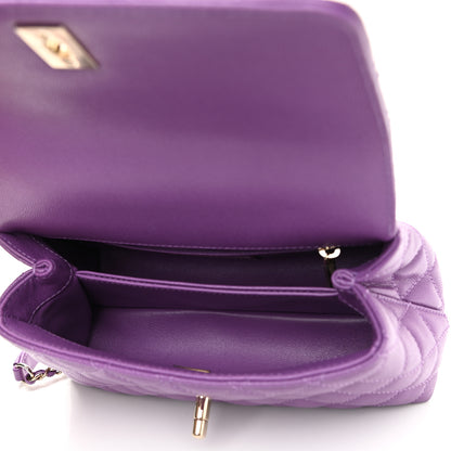 Chanel Caviar Quilted Mini Coco Handle Flap Purple 5 of 10