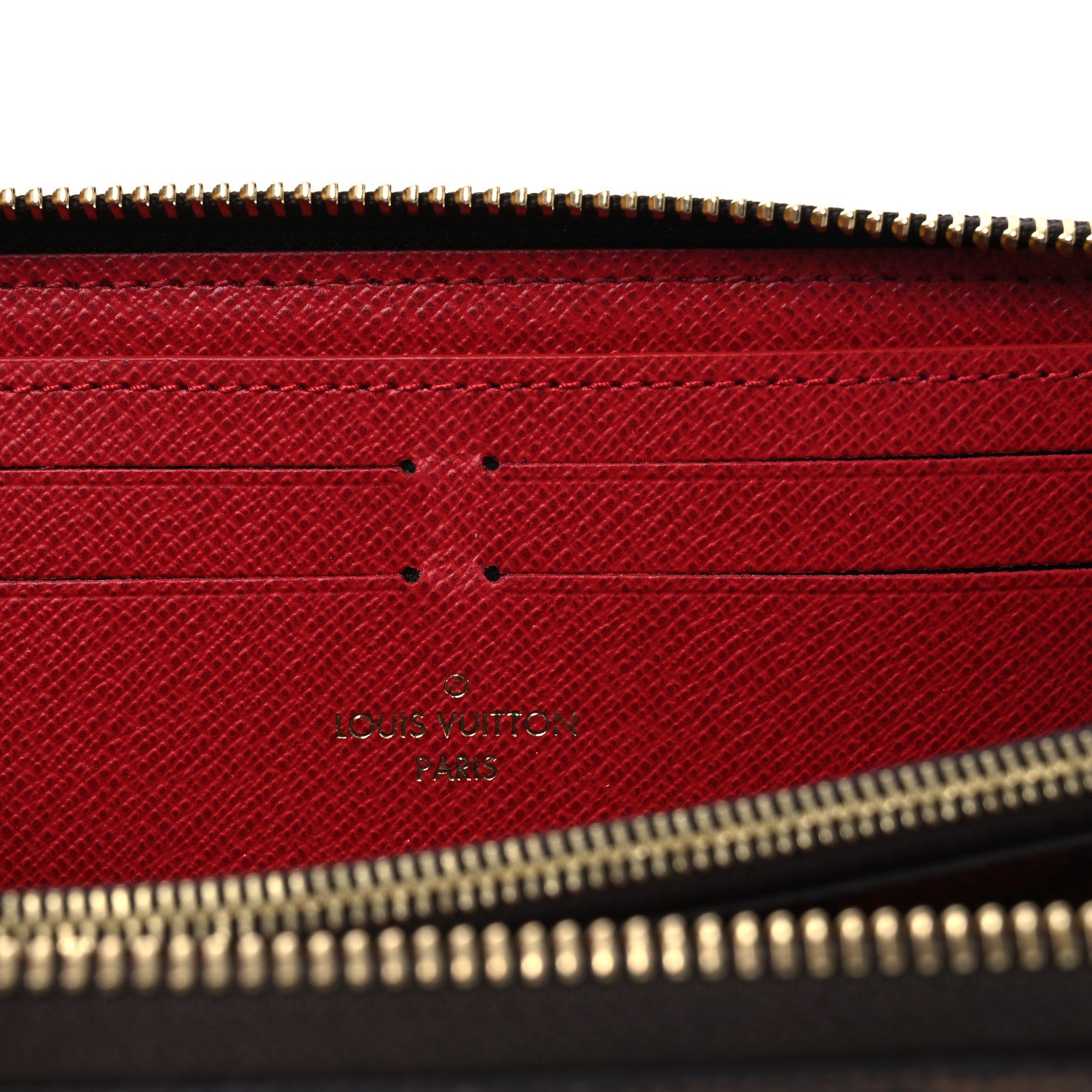 Louis Vuitton Damier Ebene Clemence Wallet Cherry 6 of 7