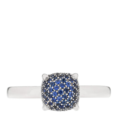 Tiffany 18K White Gold Blue Sapphire 7mm Paloma's Sugar Stacks Ring 52 6 1 of 6