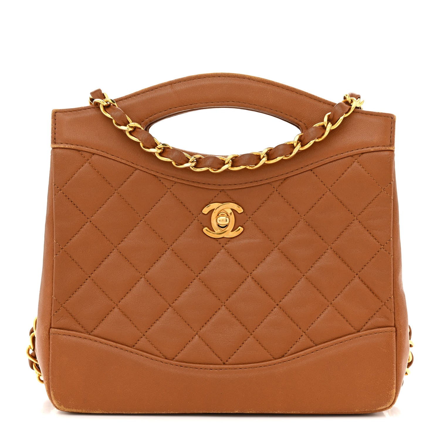 Chanel Lambskin Quilted Mini 31 Shopping Bag Brown 1 of 21