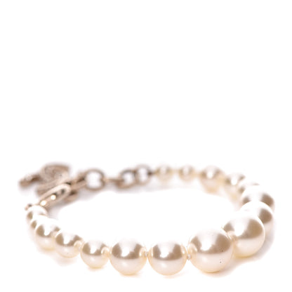 Chanel Pearl Crystal CC Bracelet Gold 3 of 5