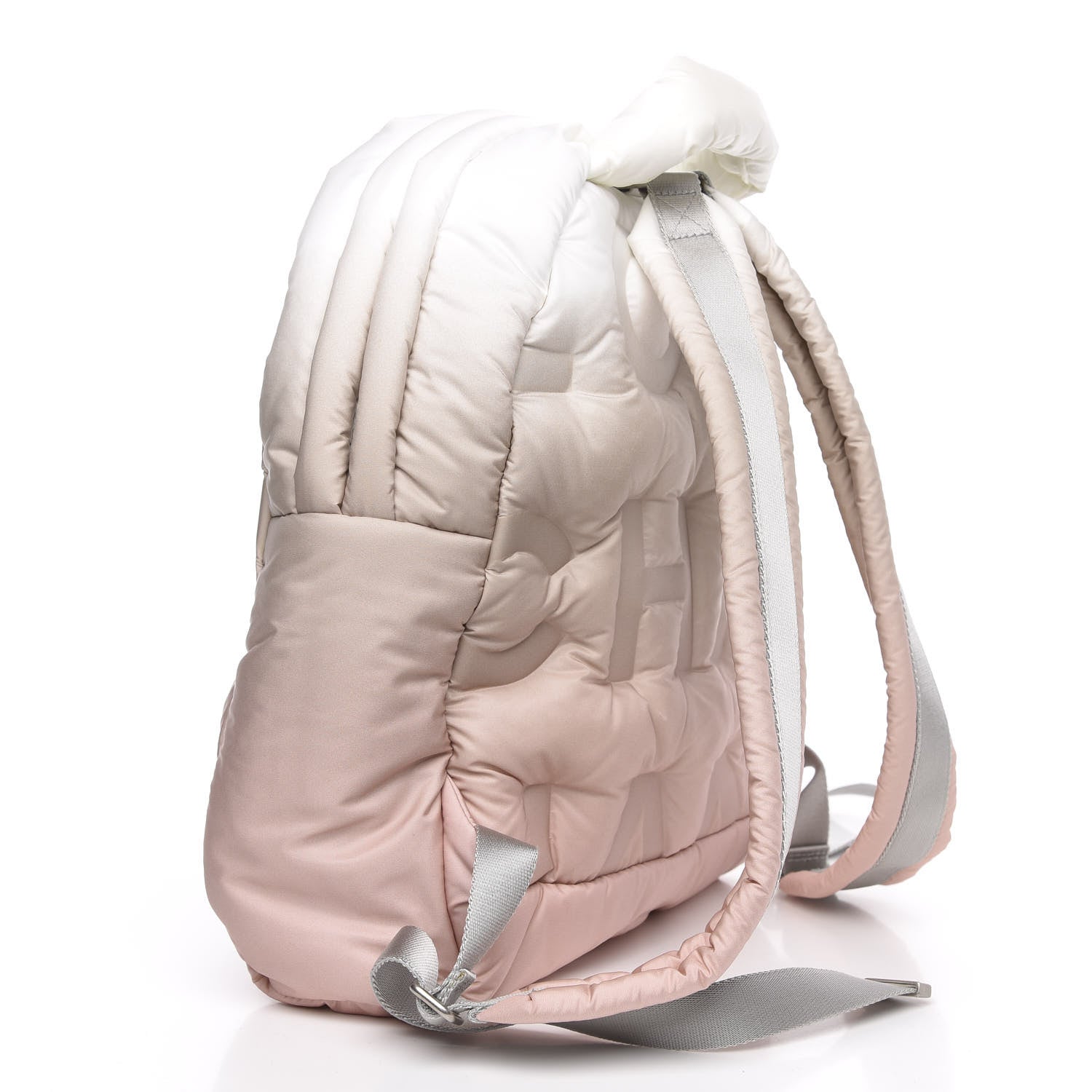 Chanel Nylon Embossed Small Doudoune Backpack Pink Grey White 2 of 8