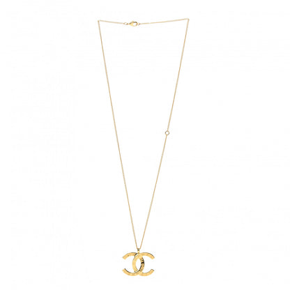 Chanel Metal CC Paris Button Necklace Gold 3 of 6