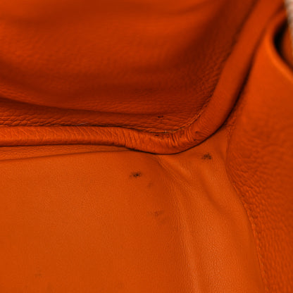 Hermes Taurillon Clemence Lindy 30 Orange 12 of 13