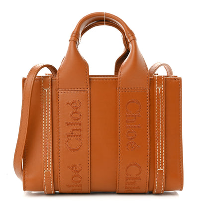 Chloe Calfskin Mini Woody Ribbon Tote Caramel 1 of 17