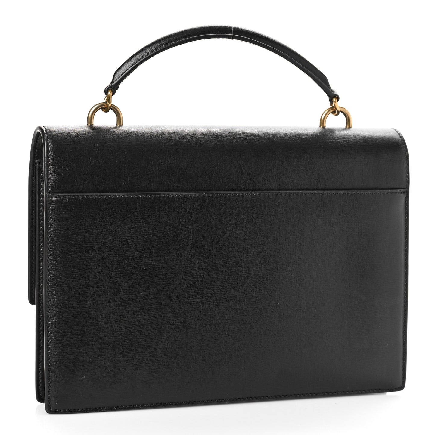 Smooth Calfskin Medium Monogram Sunset Satchel Black