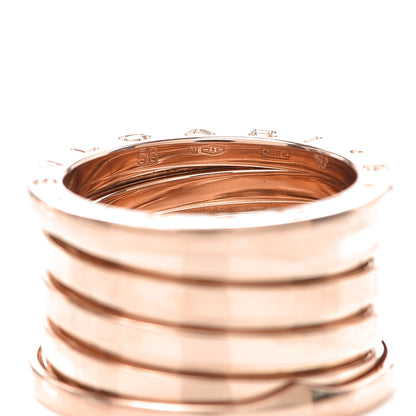 Bulgari 18K Rose Gold B.Zero1 Five-Band Anniversary Ring 56 7.5 6 of 7