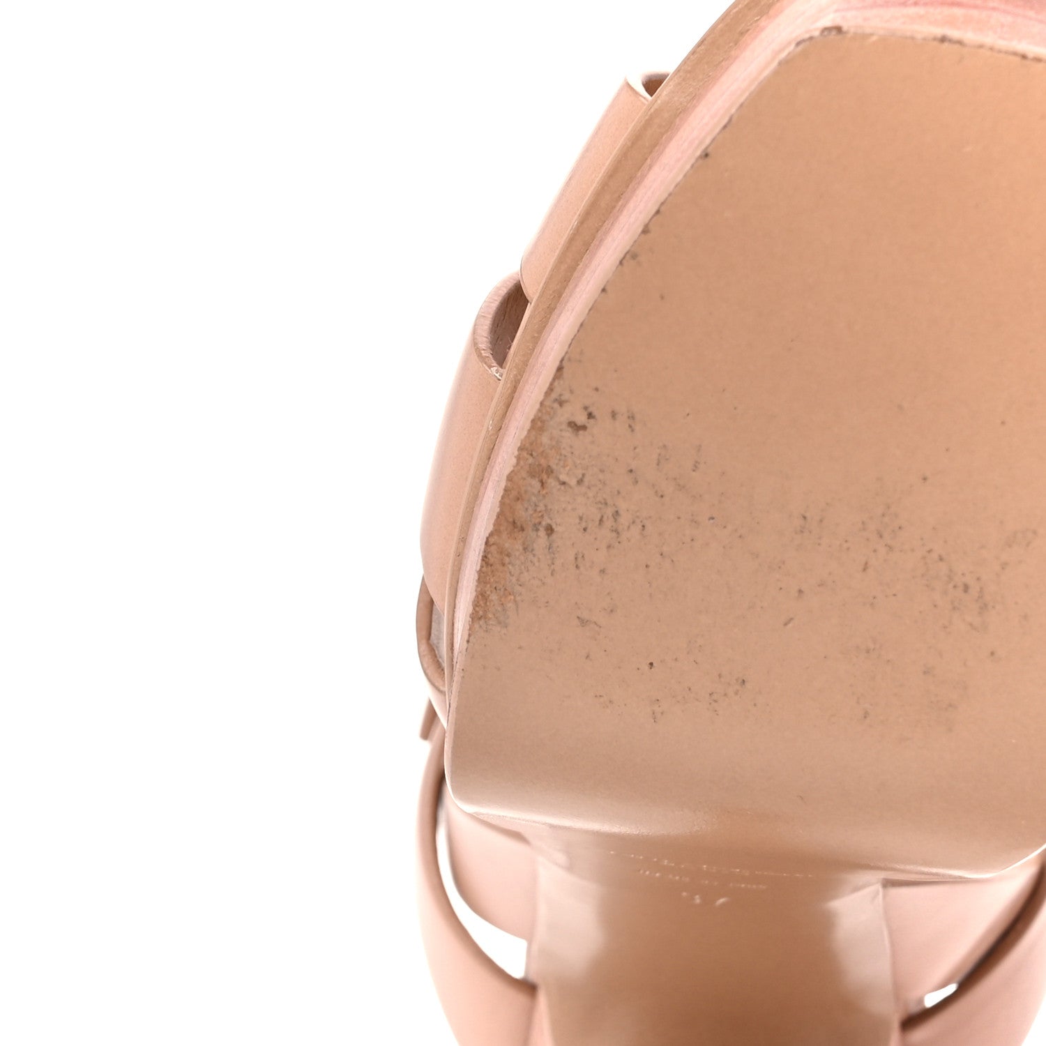 Saint Laurent Calfskin Tribute 105 Platform Sandals 37 Beige 11 of 12